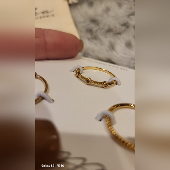 Ettika #5 Stackable 3pc Rings 18K Plated NWT - Picture 4 of 6
